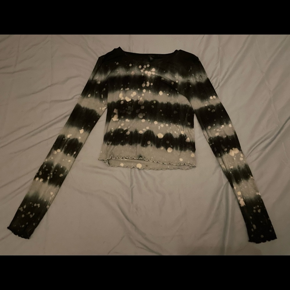 Grunge bleached and tie dye top